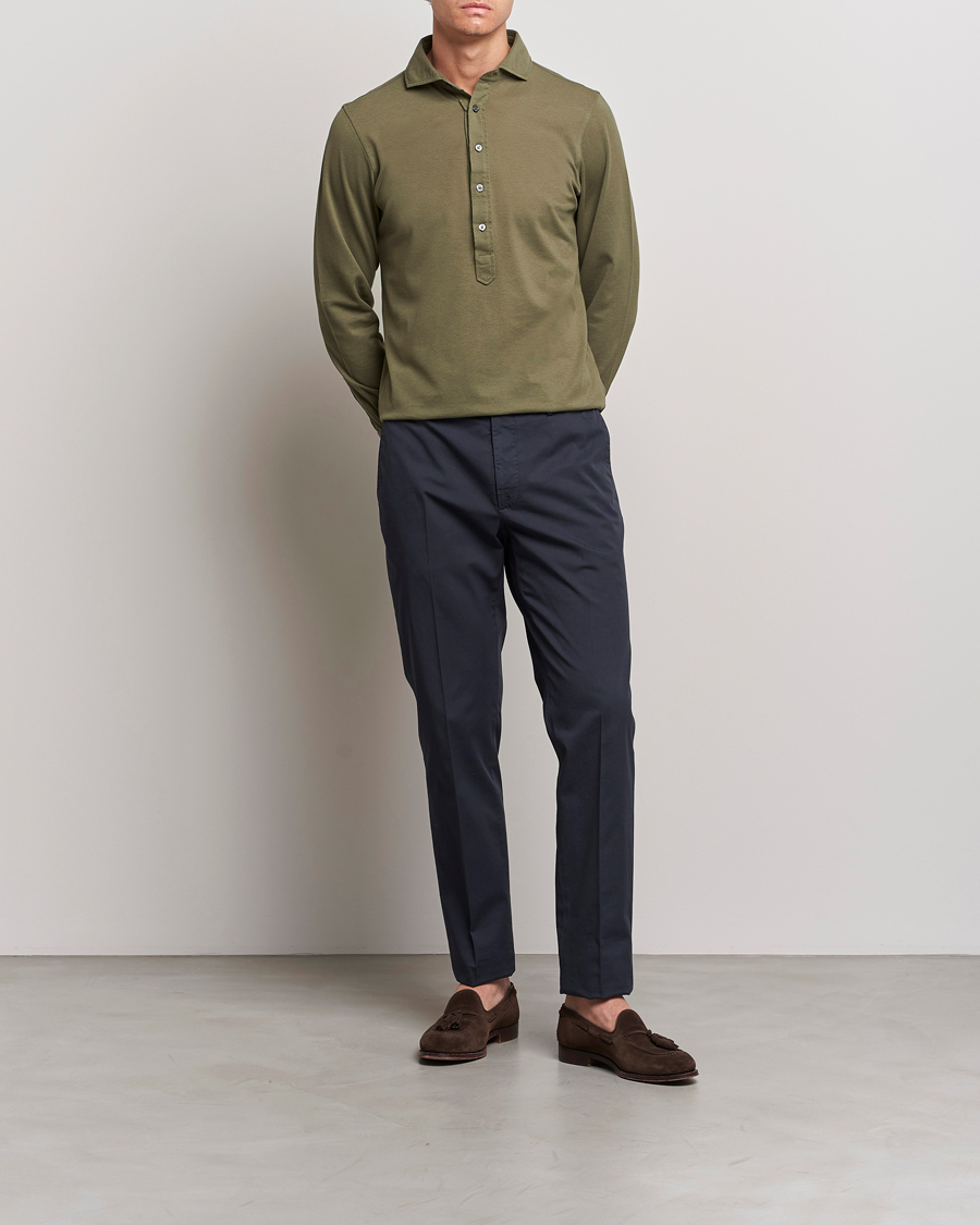 Herren | Hemden | Gran Sasso | Popover Shirt Olive