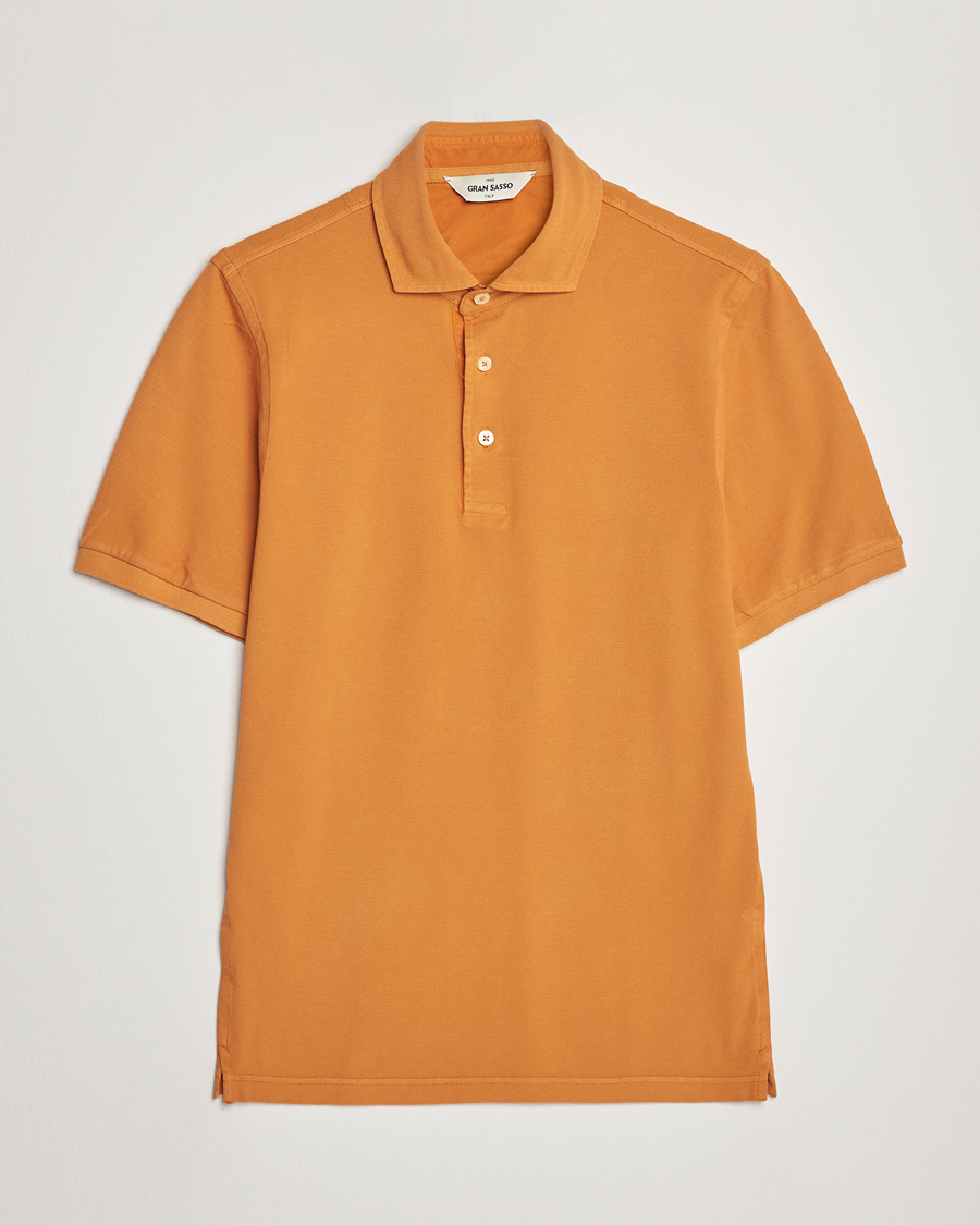 Herren | Poloshirts | Gran Sasso | Washed Polo Orange