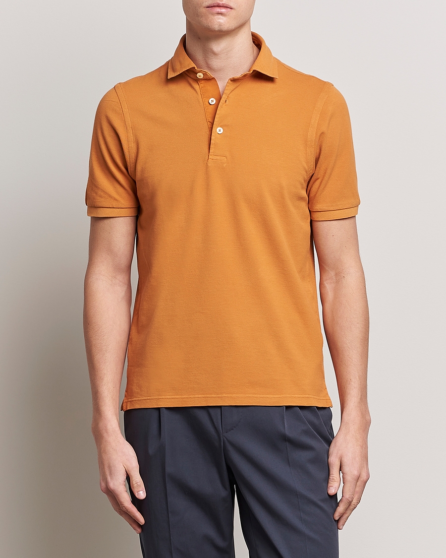 Herren | Poloshirts | Gran Sasso | Washed Polo Orange