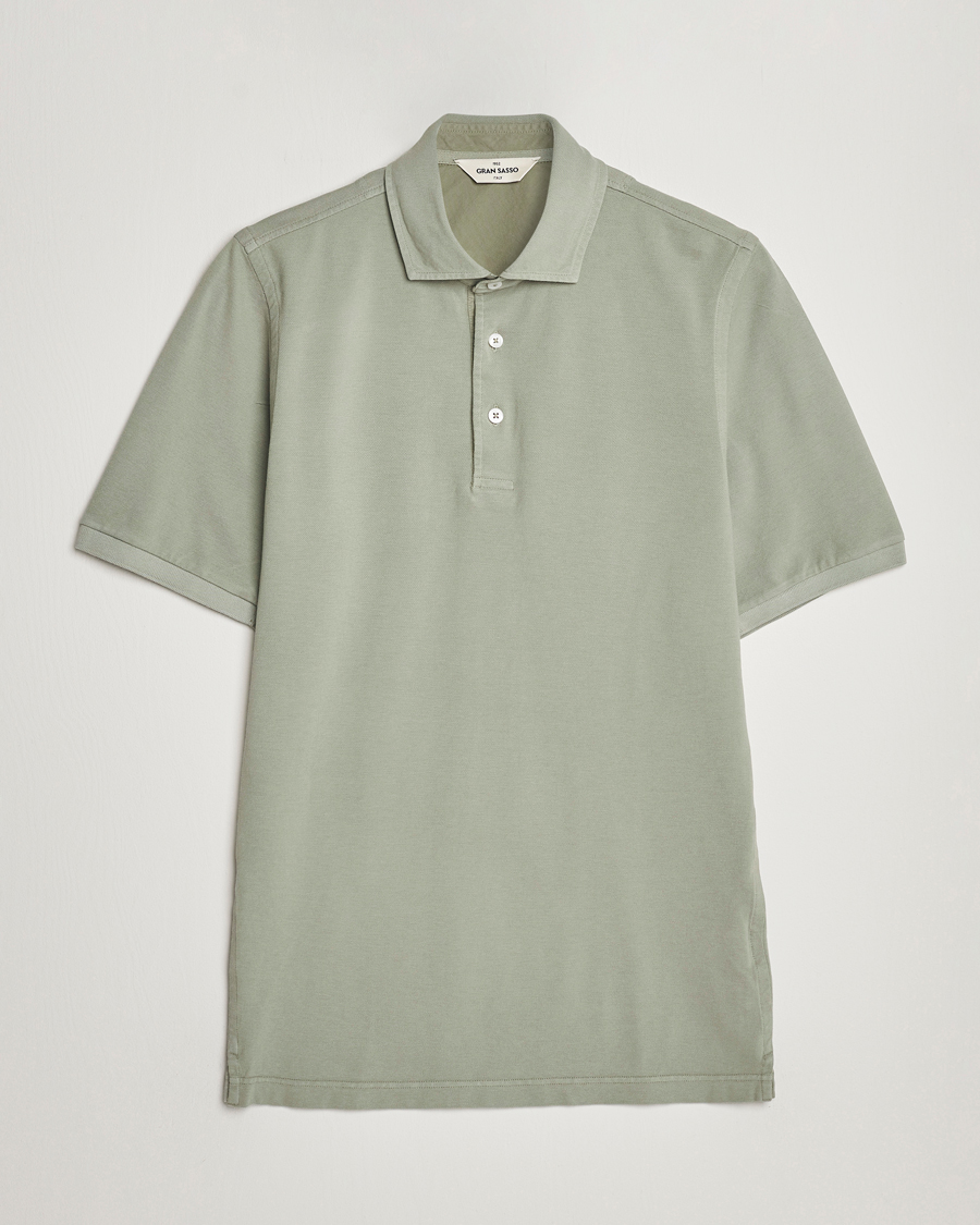 Herren | Poloshirts | Gran Sasso | Washed Polo Green