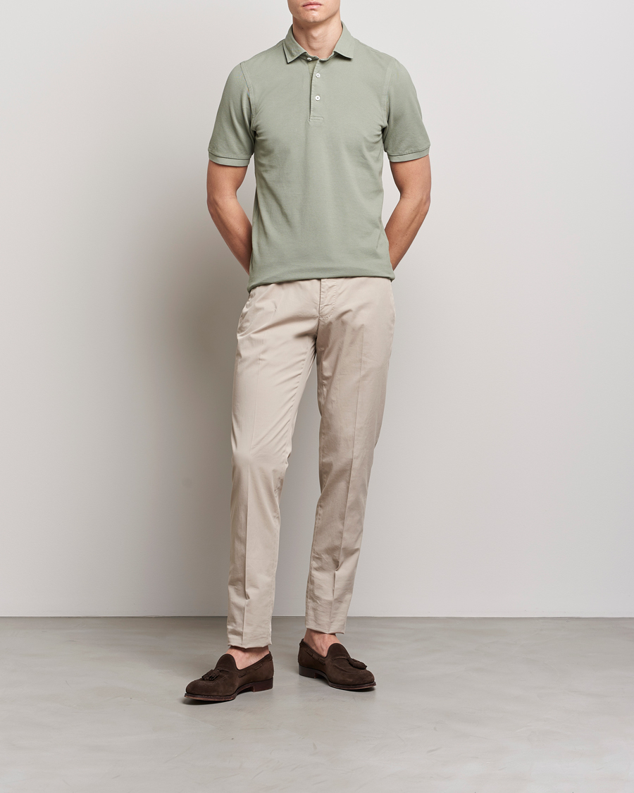 Herren | Poloshirts | Gran Sasso | Washed Polo Green