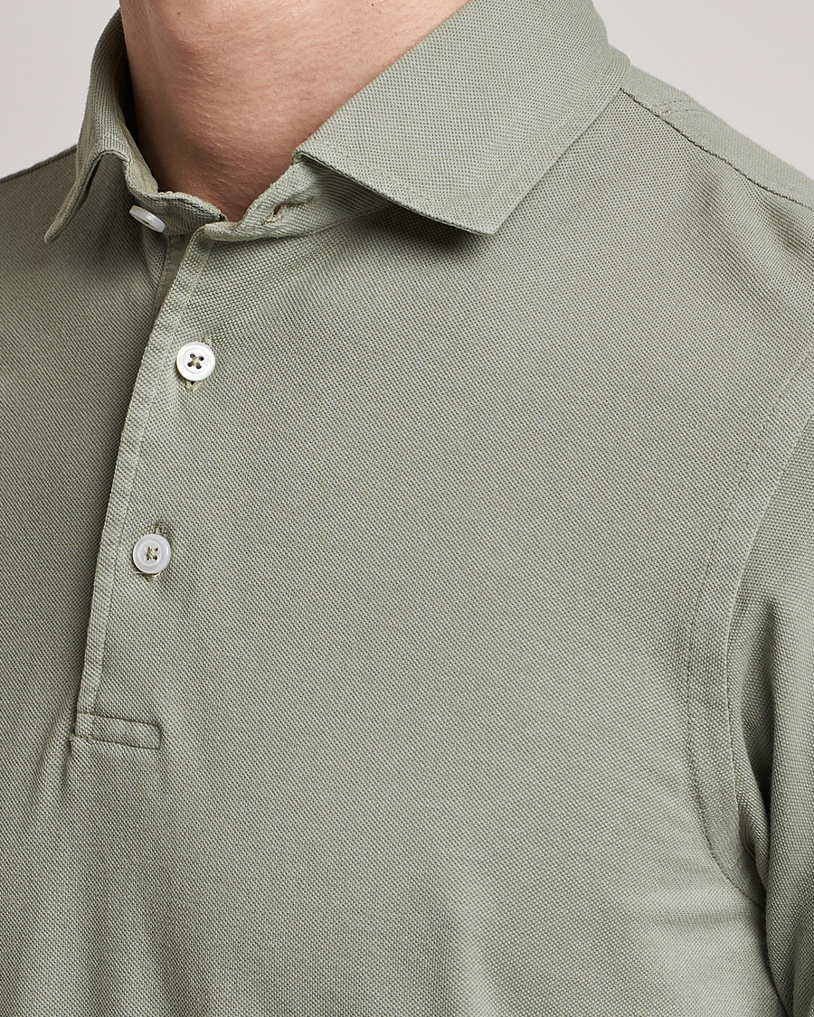 Herren | Poloshirts | Gran Sasso | Washed Polo Green