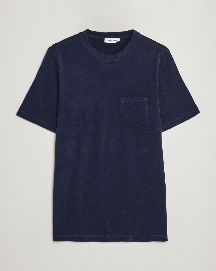 Herren | T-Shirts | Gran Sasso | Cotton Terry Tee Navy