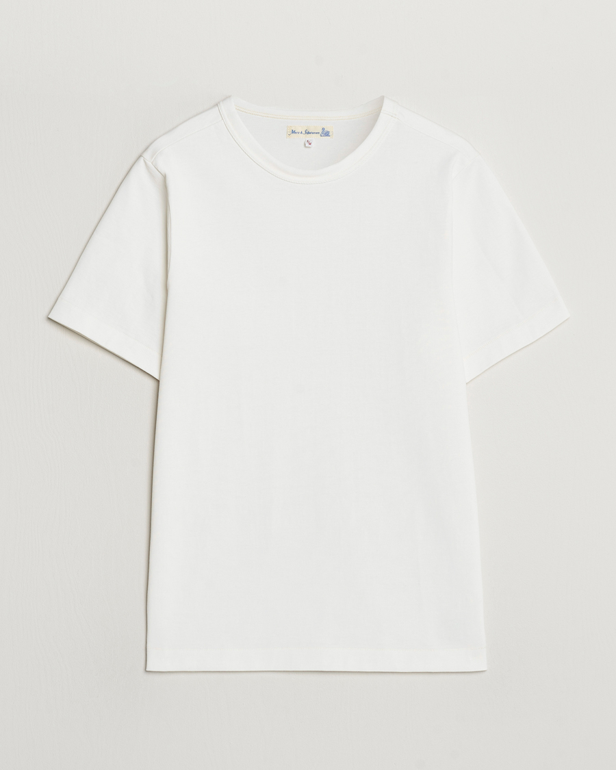 Herren | T-Shirts | Merz b. Schwanen | Relaxed Fit Loopwheeled T-Shirt White