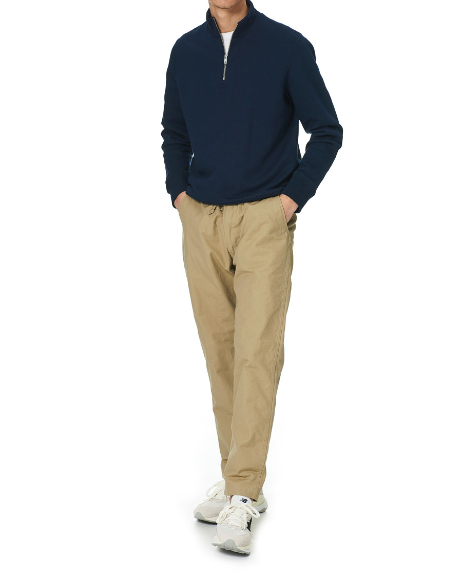 Herren | Pullover | Merz b. Schwanen | Organic Cotton Half Zip Sweat Ink