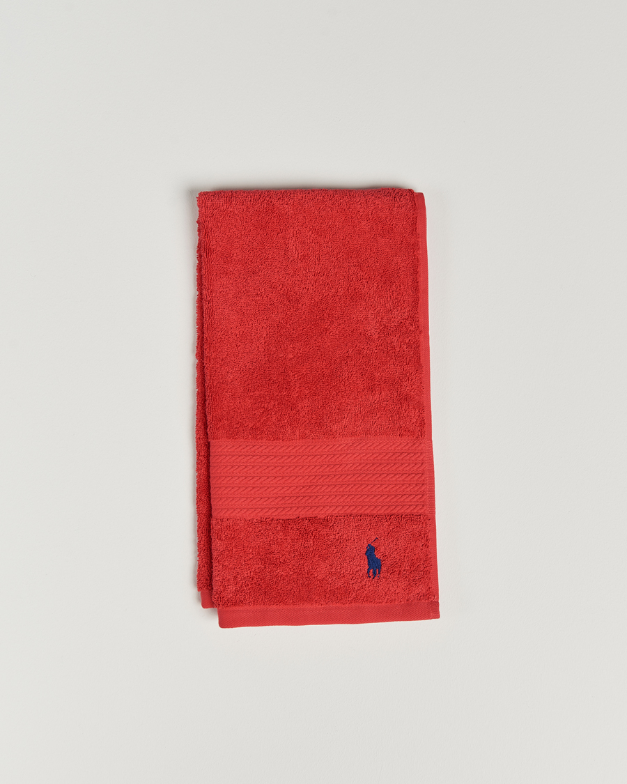 Herren | Ralph Lauren Home Polo Player Guest Towel 40x75 Red Rose | Ralph Lauren Home | Polo Player Guest Towel 40x75 Red Rose