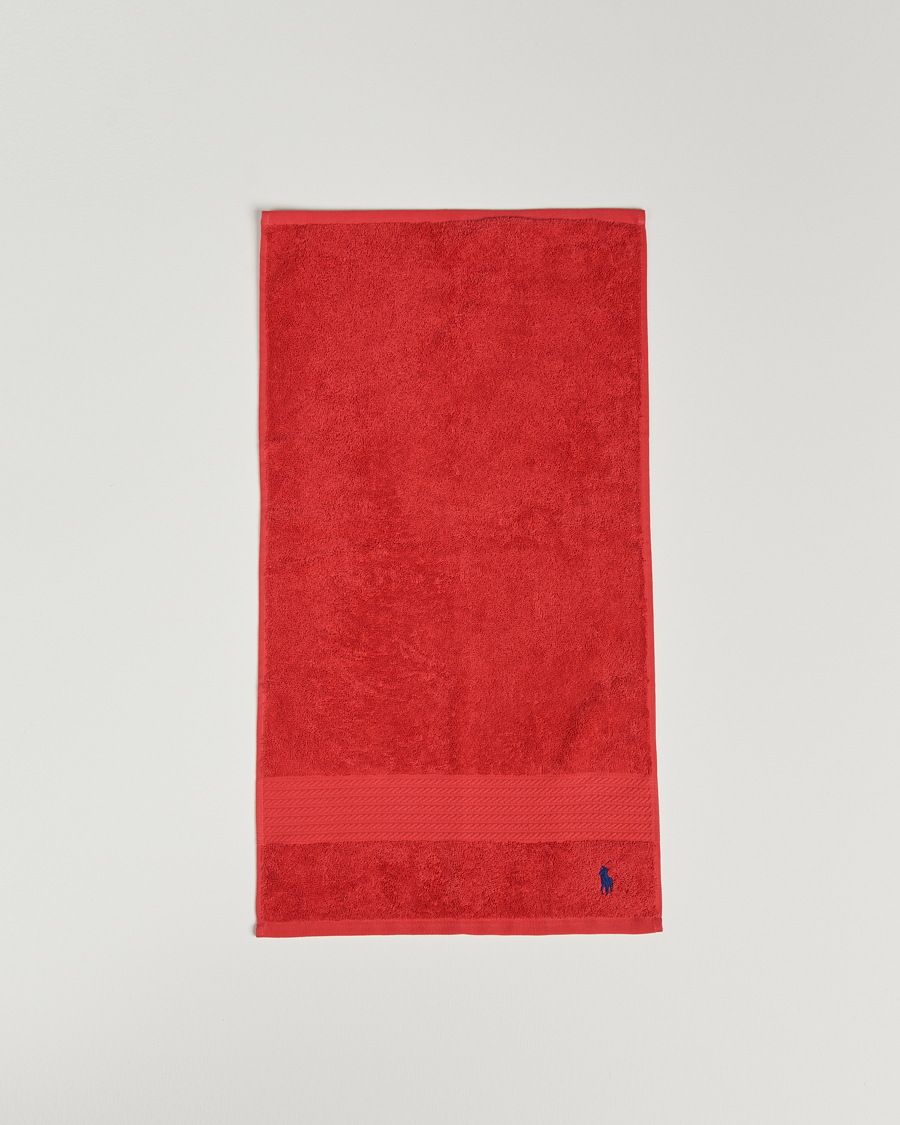 Herren | Ralph Lauren Home Polo Player Guest Towel 40x75 Red Rose | Ralph Lauren Home | Polo Player Guest Towel 40x75 Red Rose