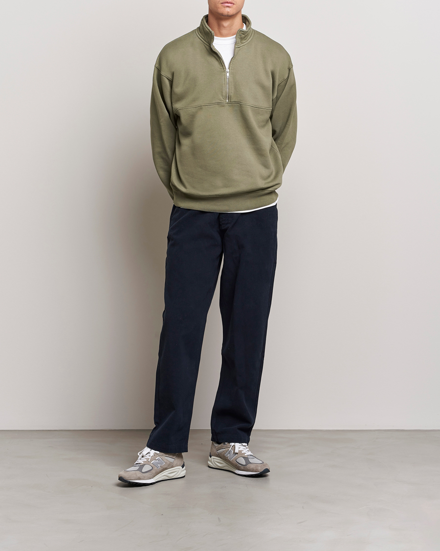 Herren | Pullover | Colorful Standard | Classic Organic Half-Zip Dusty Olive