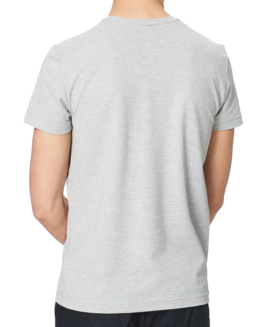 Herren | T-Shirts | GANT | Cotton Pique Crew Neck Tee Grey Melange