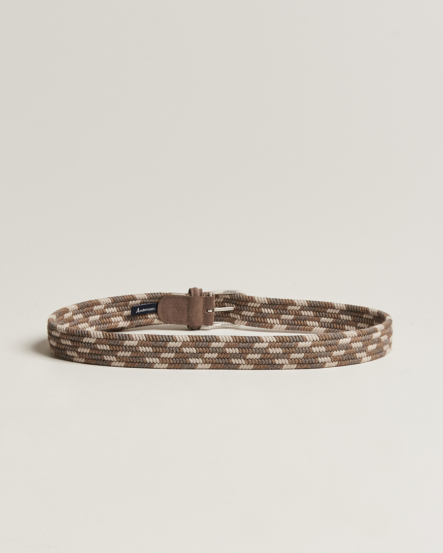 Herren | Gürtel | Anderson's | Braided Wool Belt Multi Natural
