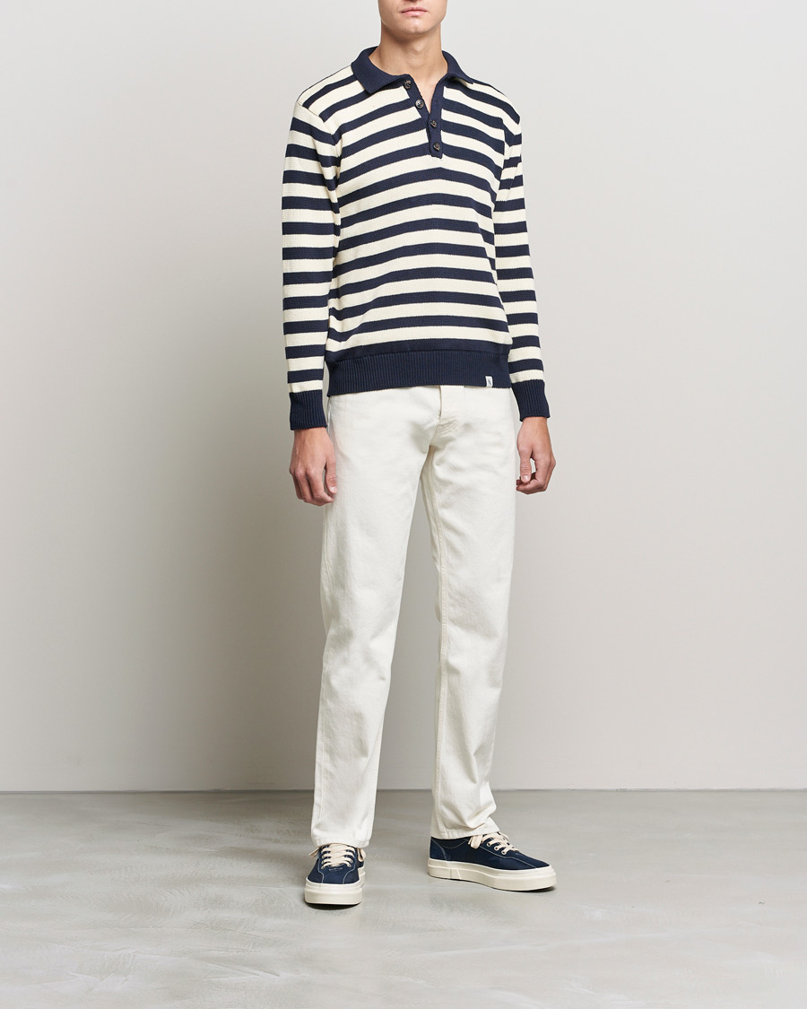 Herren | Pullover | Peregrine | Richmond Knitted Rugby Shirt Navy/White