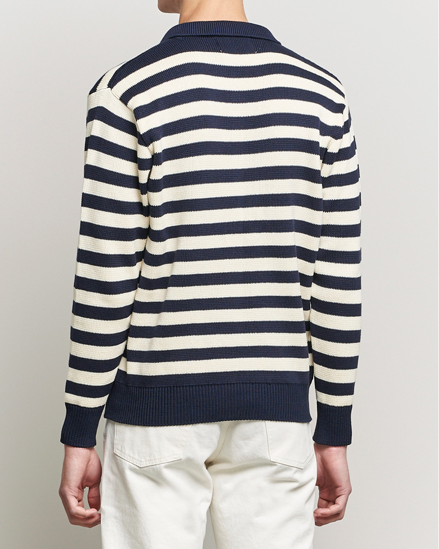 Herren | Pullover | Peregrine | Richmond Knitted Rugby Shirt Navy/White