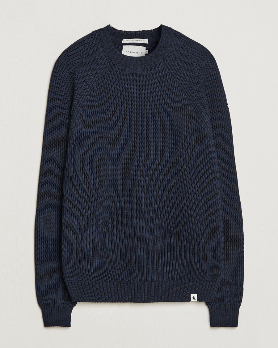Herren | Pullover | Peregrine | Harry Organic Cotton Sweater Navy