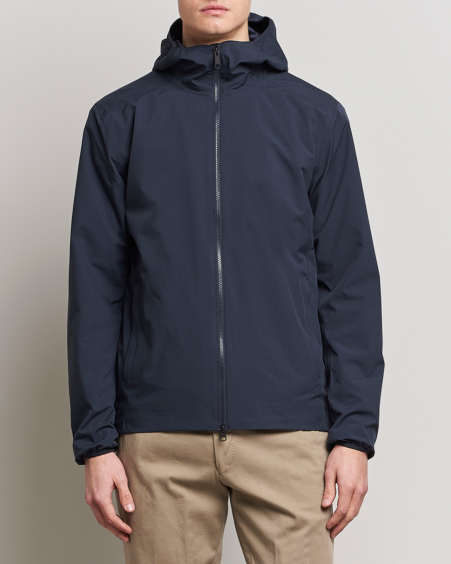 Herren | Frühlingsjacken | Scandinavian Edition | Hood Waterproof Jacket Midnight Blue