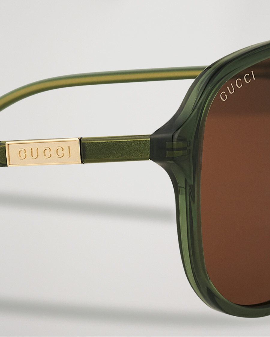 Herren | Gucci GG1156S Sunglasses Green/Brown | Gucci | GG1156S Sunglasses Green/Brown