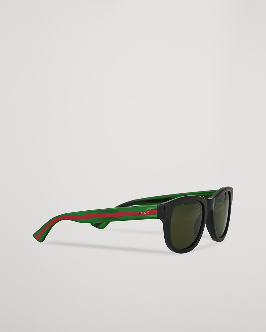Herren | Gucci GG0003SN Sunglasses Black/Green | Gucci | GG0003SN Sunglasses Black/Green