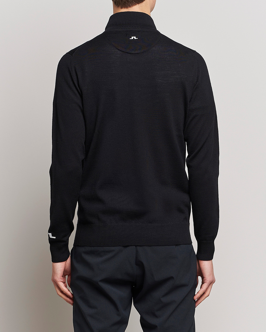 Herren | Pullover | J.Lindeberg | Kian Tour Merino Half Zip Black
