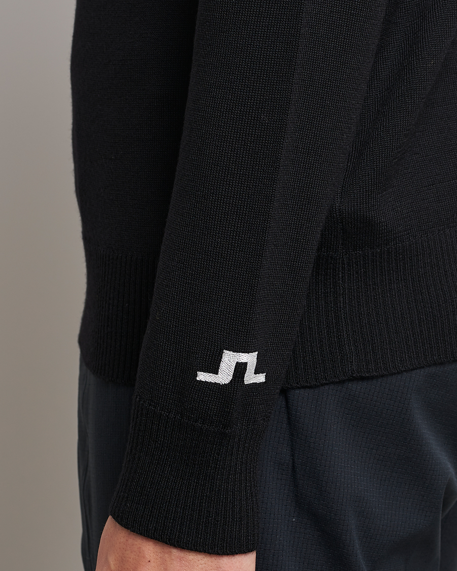 Herren | Pullover | J.Lindeberg | Kian Tour Merino Half Zip Black