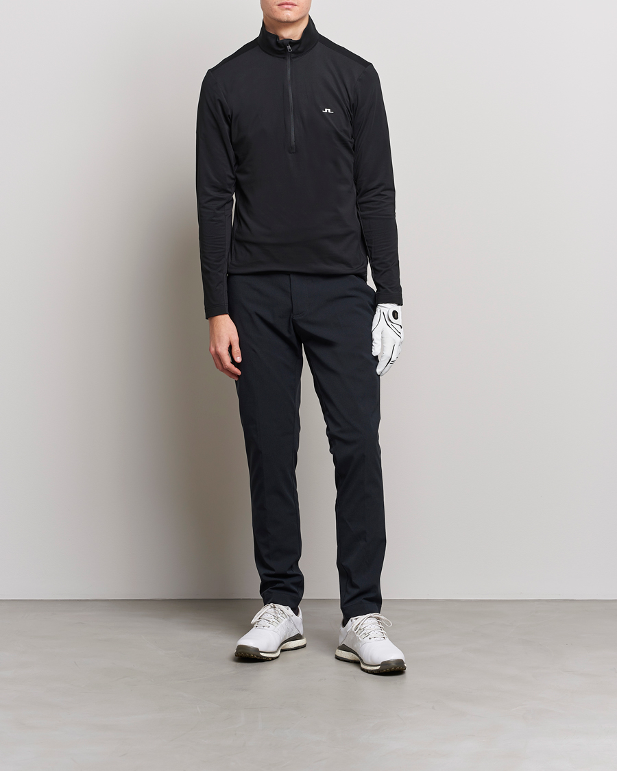 Herren | Pullover | J.Lindeberg | Luke Jersey Half Zip Black