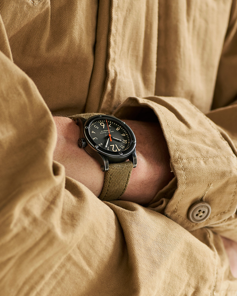 Men | Watches | Polo Ralph Lauren | 39mm Safari Chronometer Black Steel/Canvas Strap