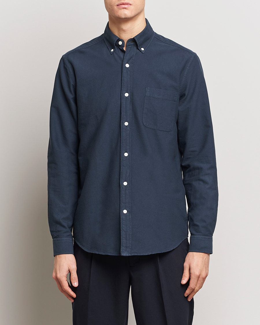 Men | Oxford Shirts | A Day's March | Moorgate Dyed Oxford Shirt Navy