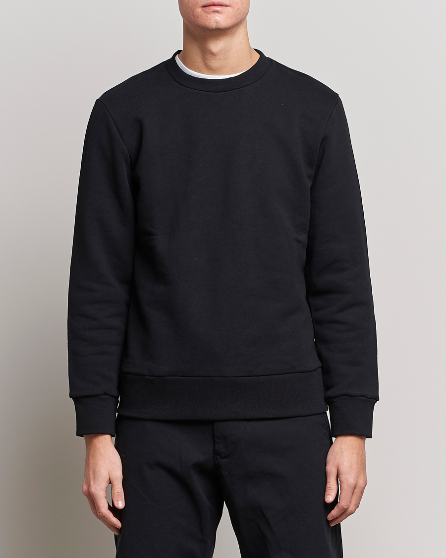 Men | Sweaters & Knitwear | A Day\'s March | Shaw Sturdy Fleece Sweatshirt Black