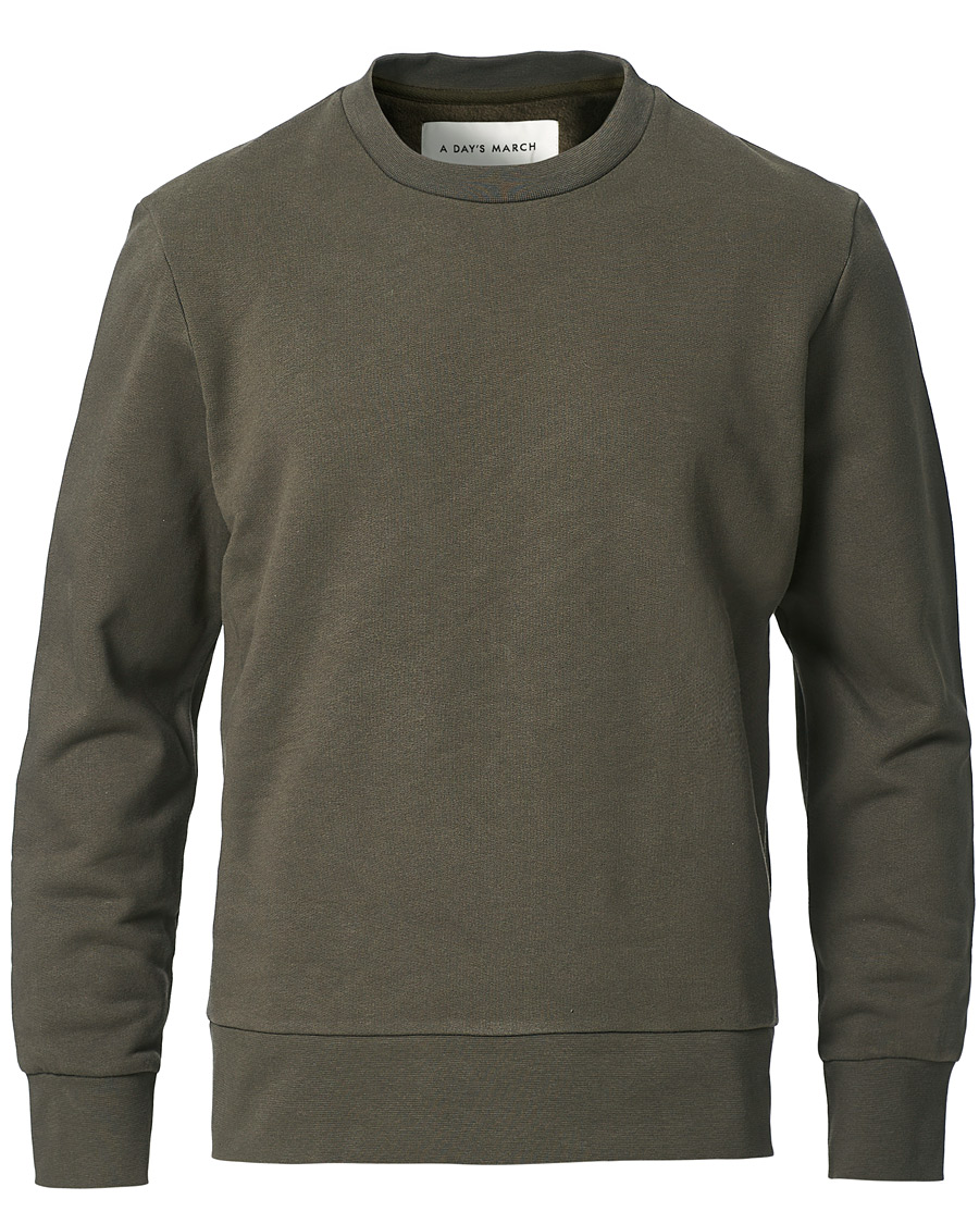 Herren | Pullover | A Day's March | Shaw Sturdy Fleece Sweatshirt Olive