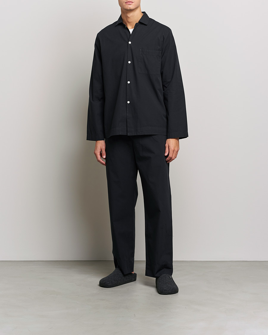 Herren | Schlafanzüge & Bademäntel | Tekla | Poplin Pyjama Shirt All Black