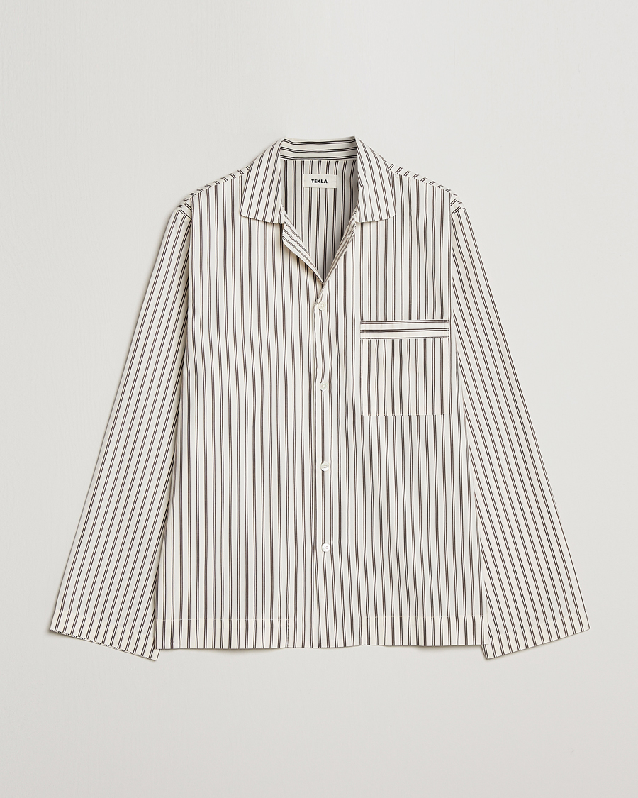 Herren | Schlafanzüge & Bademäntel | Tekla | Poplin Pyjama Shirt Hopper Stripes