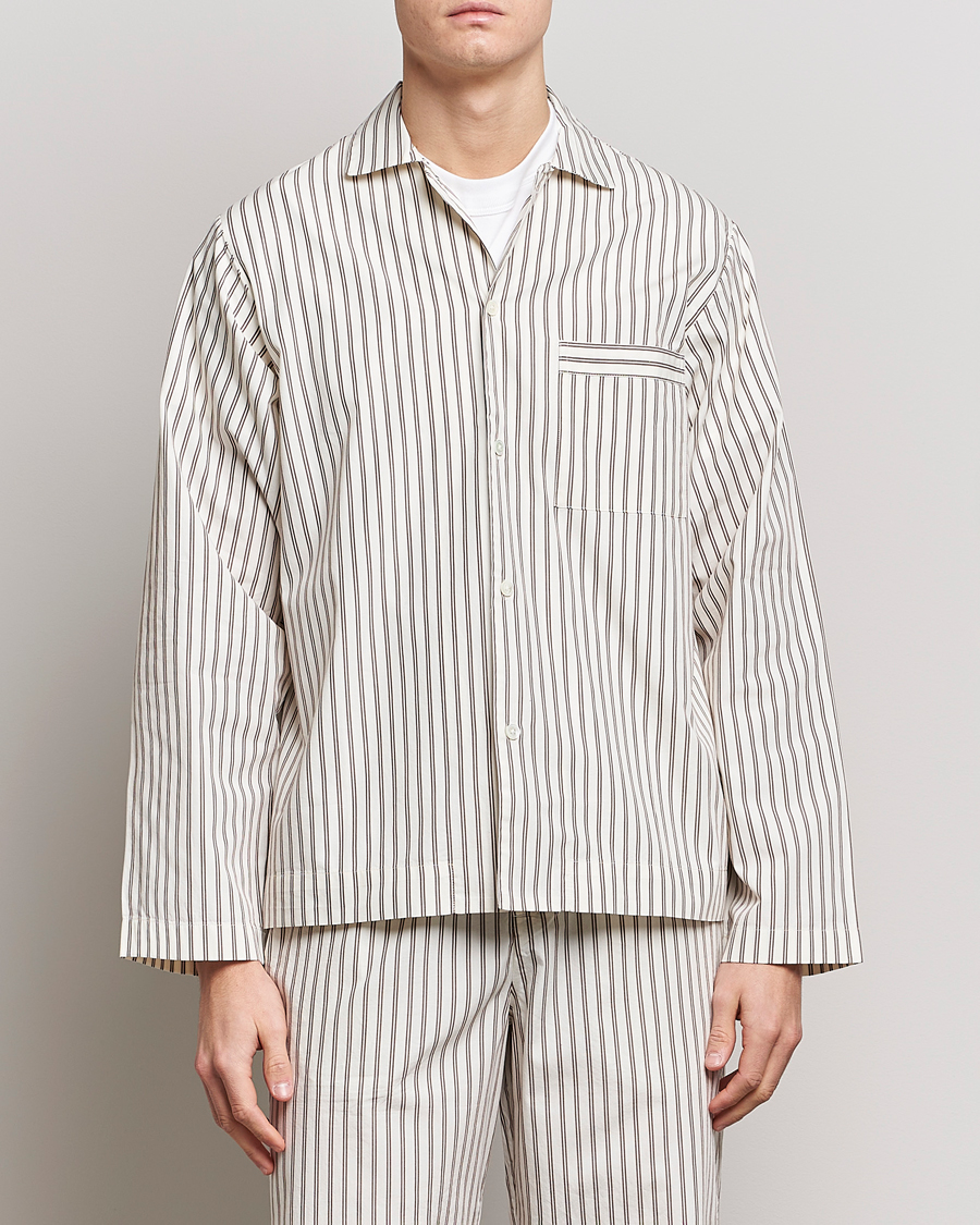 Herren | Für den Entspannten | Tekla | Poplin Pyjama Shirt Hopper Stripes