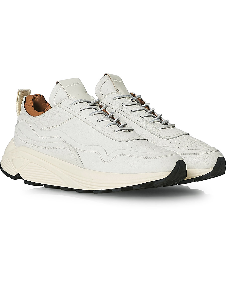 Herren | Buttero Vinci Bianchetto Leather Running Sneaker Off White | Buttero | Vinci Bianchetto Leather Running Sneaker Off White