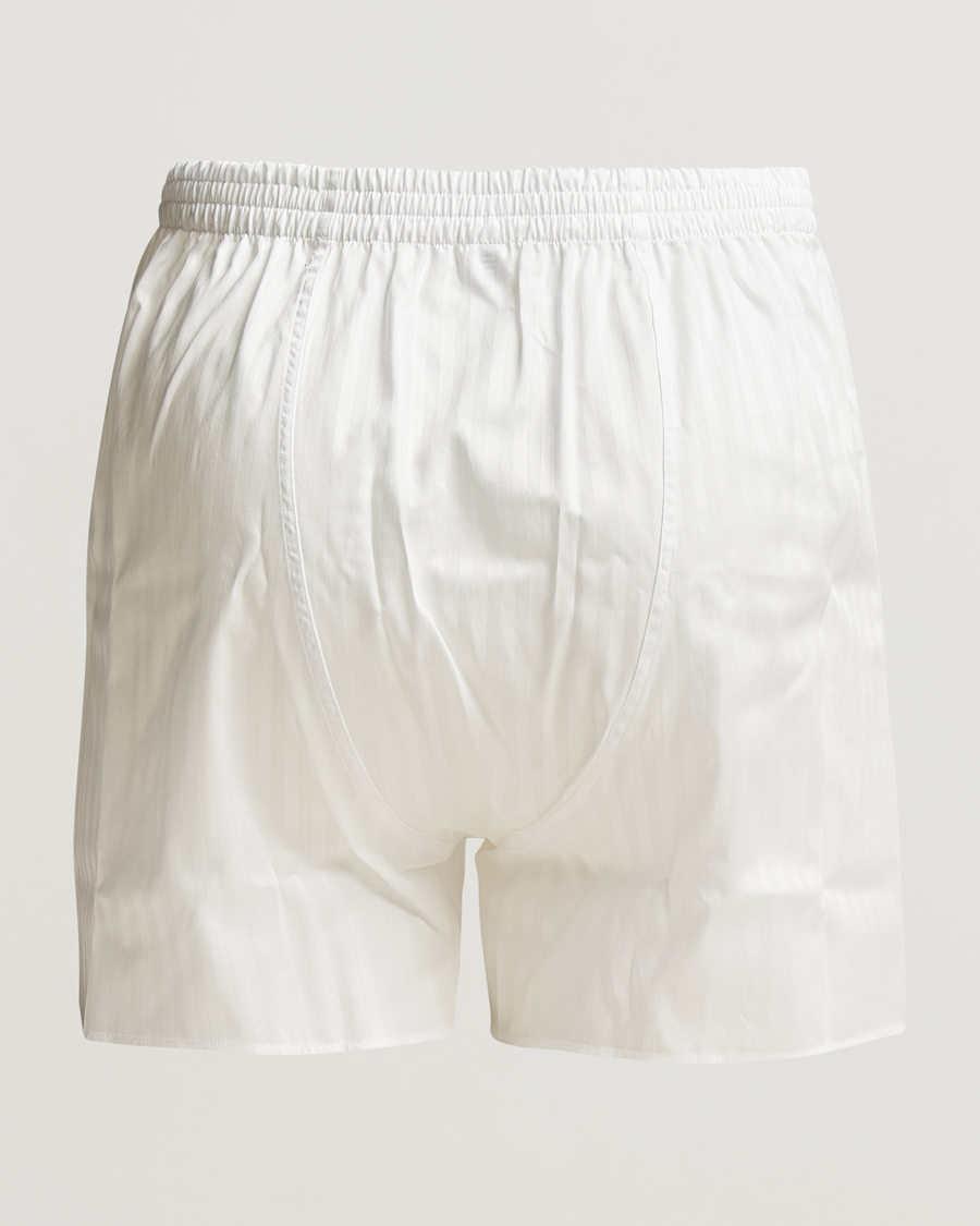 Herren | Kleidung | Zimmerli of Switzerland | Mercerized Cotton Boxer Shorts White Stripes