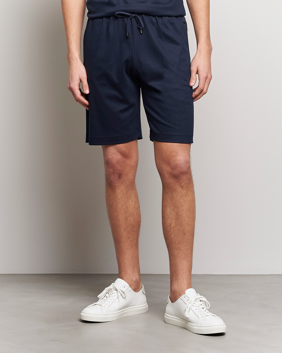 Herren | Pyjamas | Zimmerli of Switzerland | Cotton/Modal Loungewear Shorts Midnight