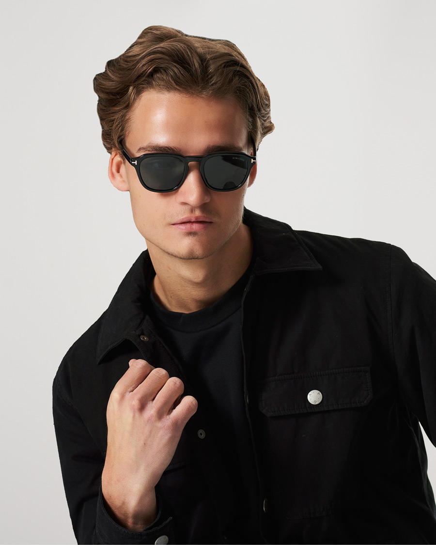 Herren | Accessoires | Tom Ford | Avery Sunglasses Shiny Black/Blue