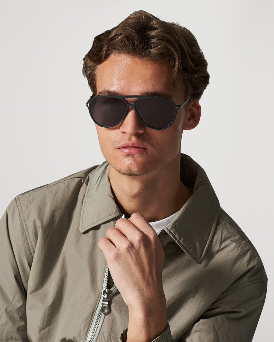 Herren | Sale | Tom Ford | Samson Polarized Sunglasses Matte Black/Smoke