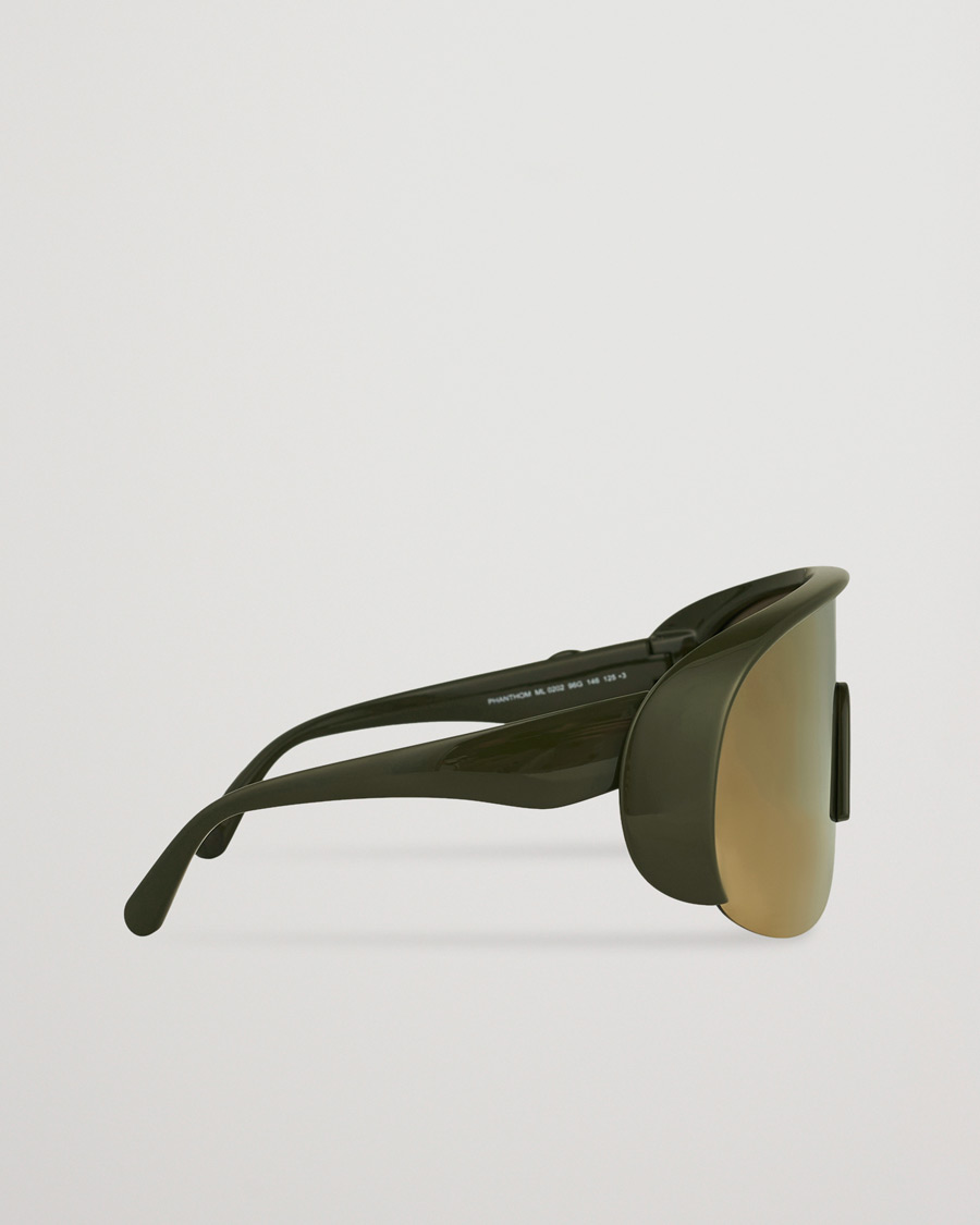 Herren | Moncler Lunettes Phantom Sunglasses Shiny Dark Green/Brown | Moncler Lunettes | Phantom Sunglasses Shiny Dark Green/Brown