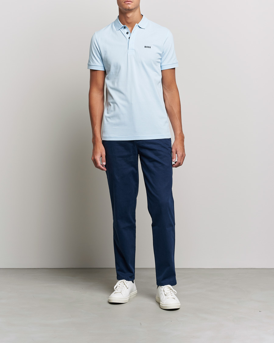 Herren | Poloshirts | BOSS GREEN | BOSS Athleisure Paule Slim Fit Polo Light Blue