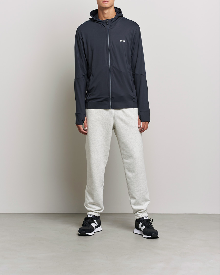 Herren | Pullover | BOSS GREEN | Sicon Gym Full Zip Hoodie Dark Blue