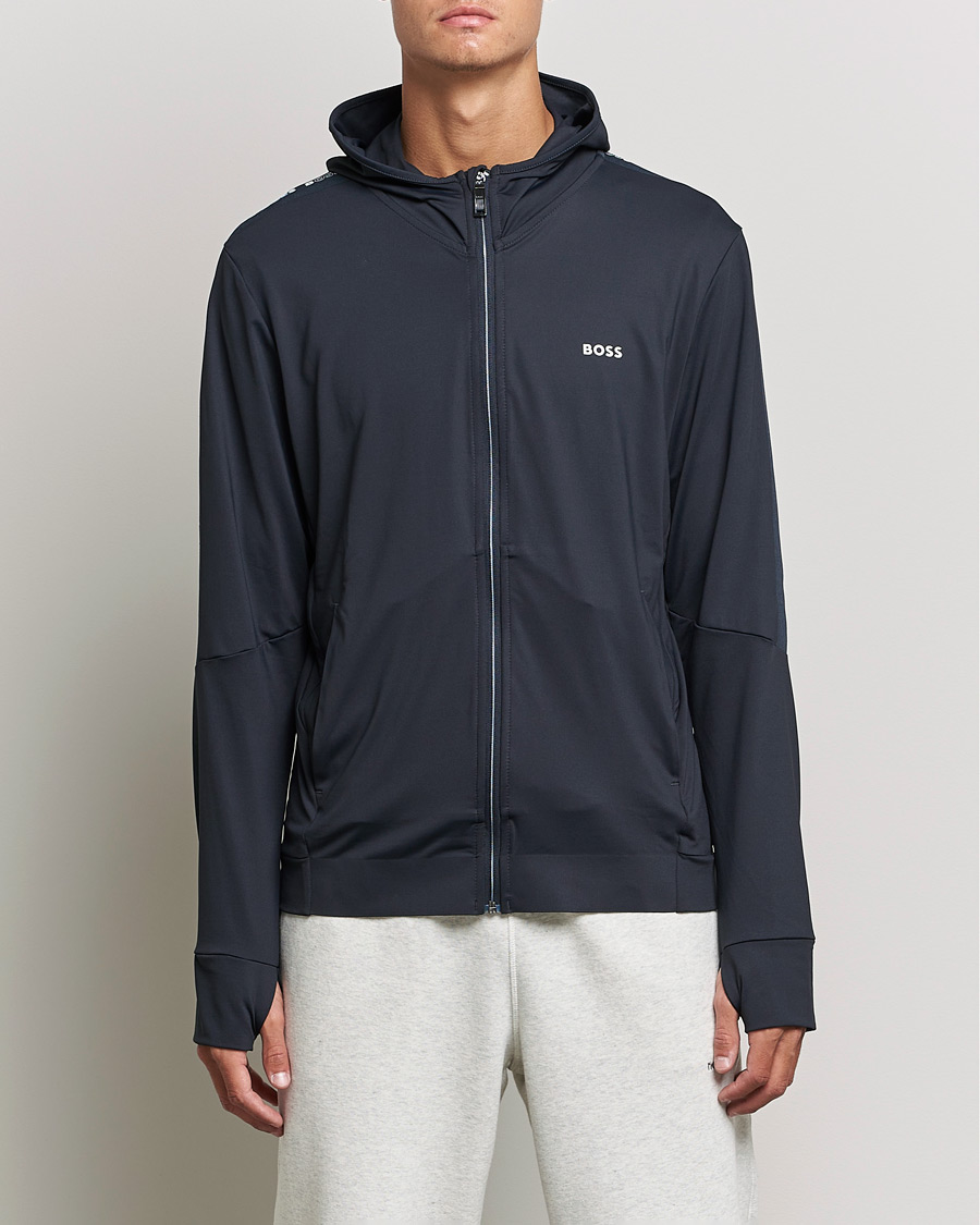 Herren | Pullover | BOSS GREEN | Sicon Gym Full Zip Hoodie Dark Blue
