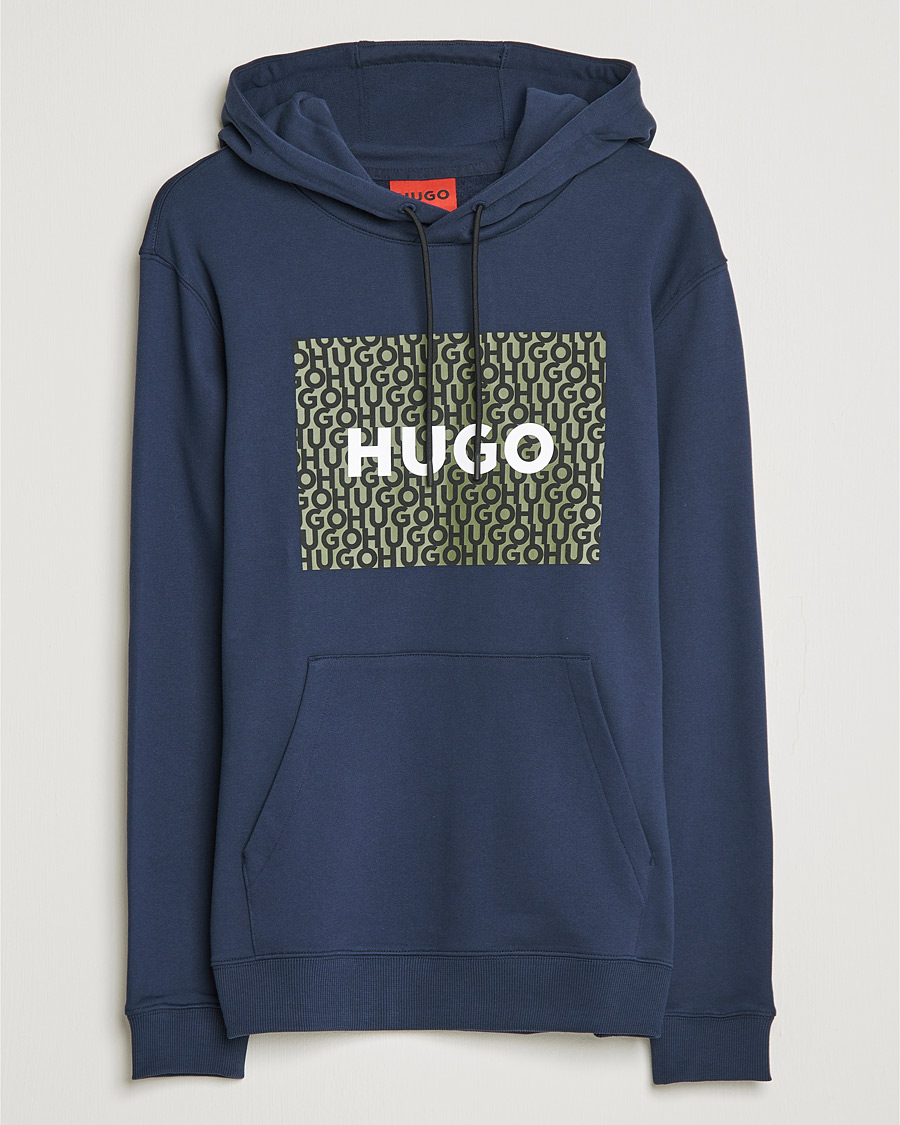 Herren | Pullover | HUGO | Dreeman Monogram Logo Hoodie Dark Blue