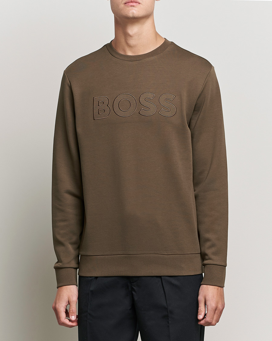 Herren | Pullover | BOSS ORANGE | Welogocrew Sweatshirt Dark Green