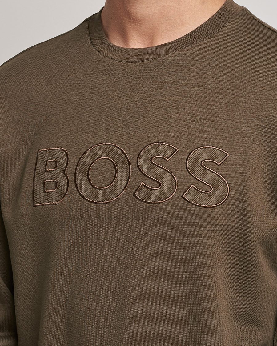Herren | Pullover | BOSS ORANGE | Welogocrew Sweatshirt Dark Green