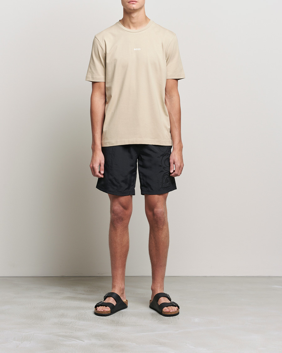 Herren | T-Shirts | BOSS ORANGE | BOSS Casual Tchup Logo Crew Neck Tee Light Beige