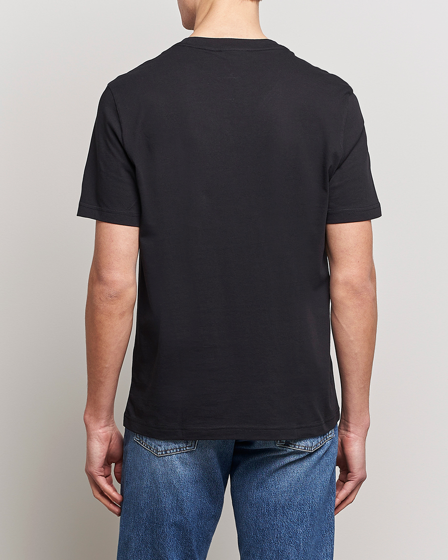 Herren | T-Shirts | Calvin Klein | Cotton Embroidery Logo Crew Neck T-Shirt Black