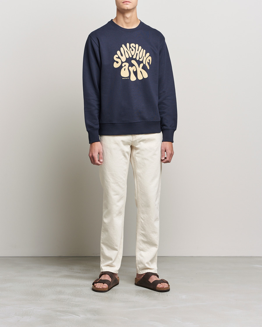 Herren | Pullover | Nudie Jeans | Frasse Sunshine Ark Sweatshirt Navy