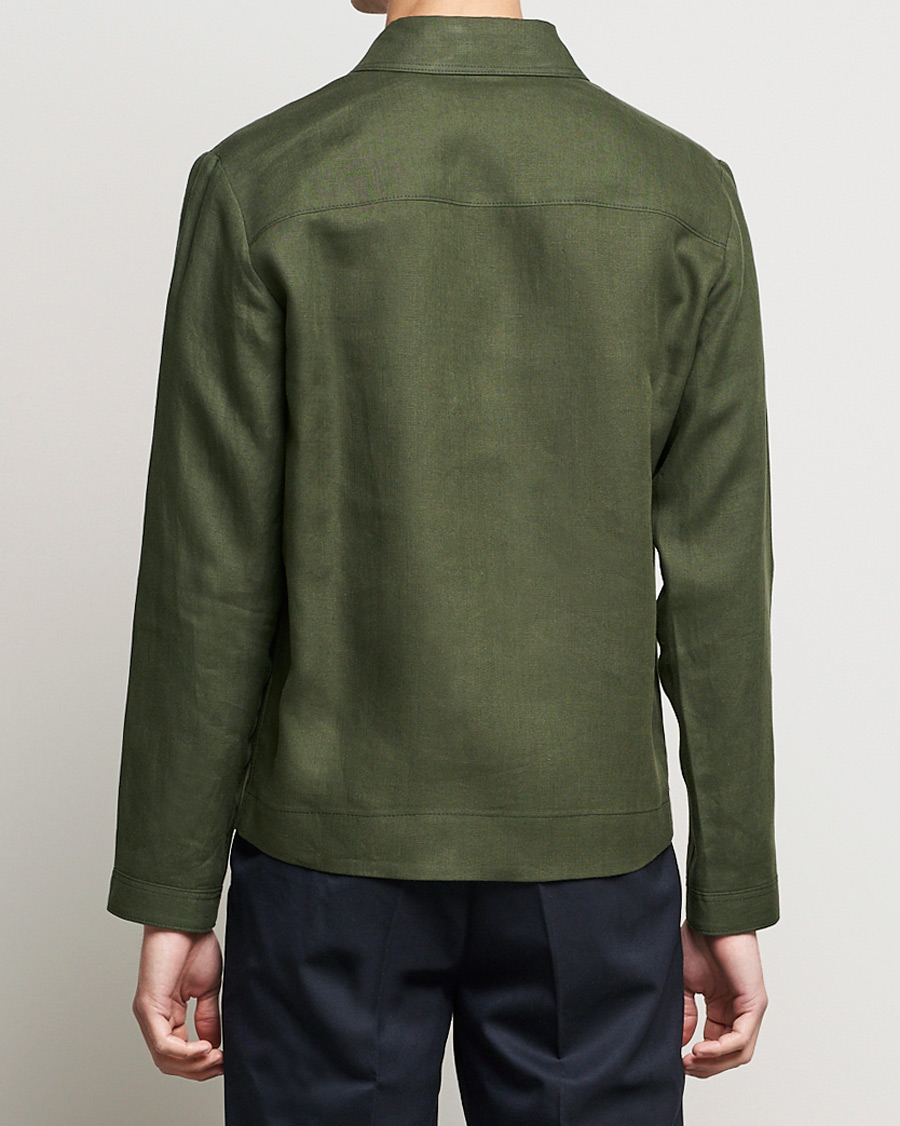 Herren | Jacken | Tiger of Sweden | Maddon Linen Shirt Jacket Green