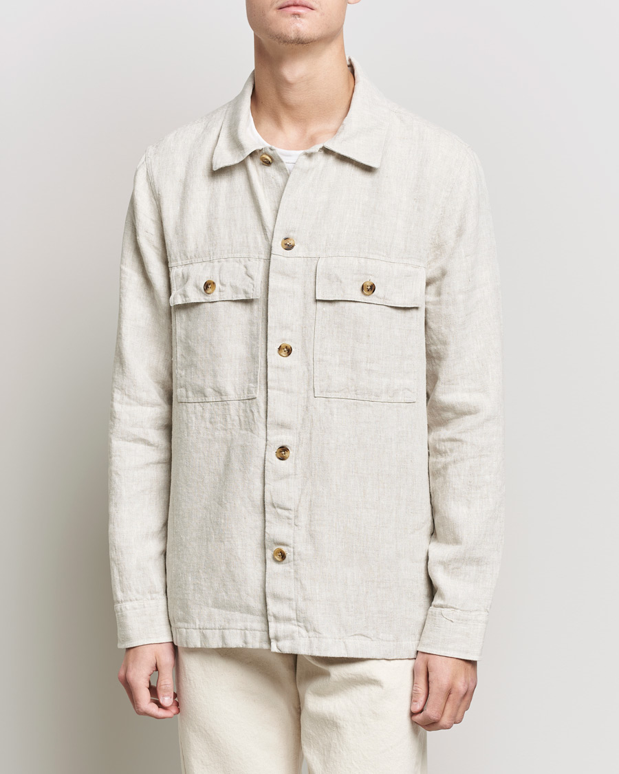 Herren | Hemden | NN07 | Wilas Linen Overshirt Oat