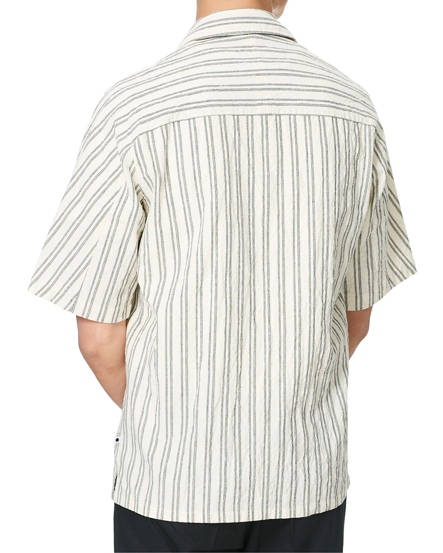 Herren | Hemden | NN07 | Ole Short Sleeve Striped Shirt White/Black