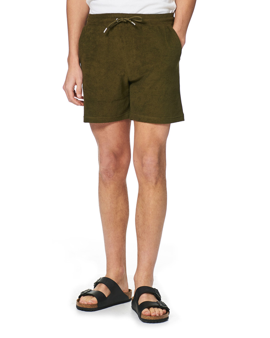 Herren | Shorts | NN07 | Cameron Terry Shorts Dark Olive