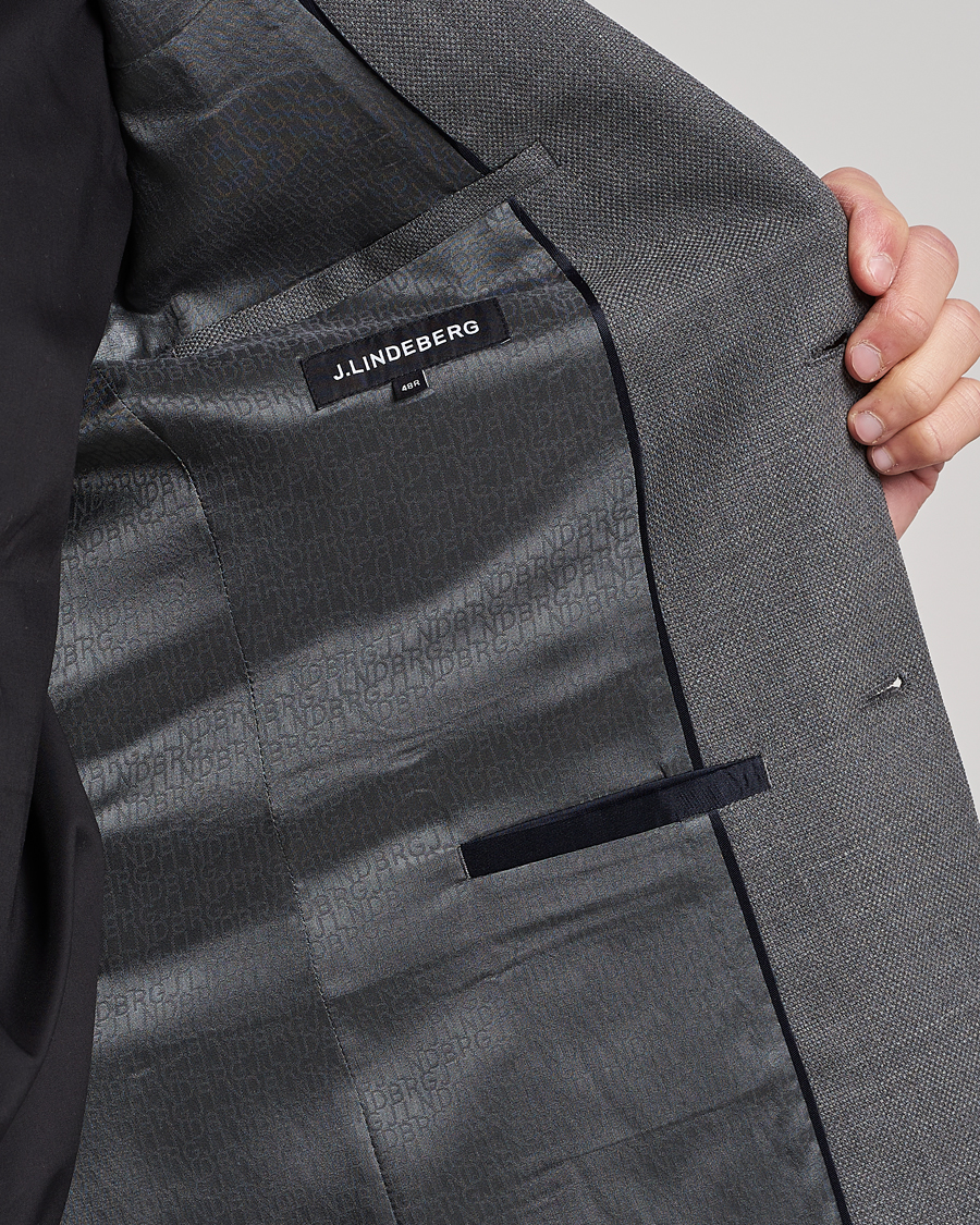 Herren | Sakkos | J.Lindeberg | Hopper Active Hopsack Blazer Grey Melange